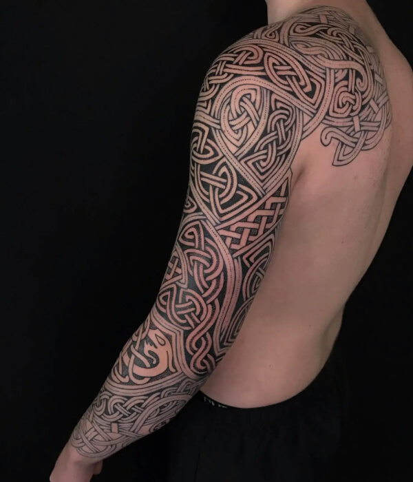 Celtic Full Sleeve with back Tattoo