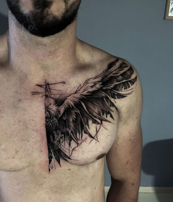 Collarbone Wing Tattoo