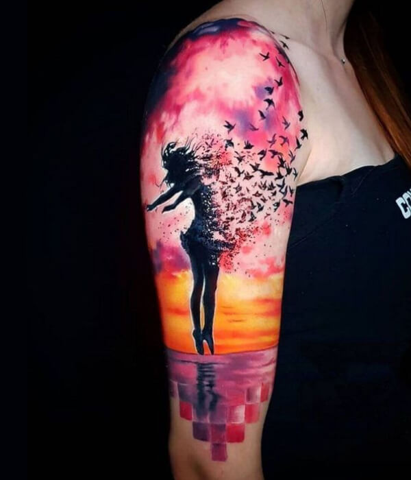 Colorful Half Sleeve Tattoo