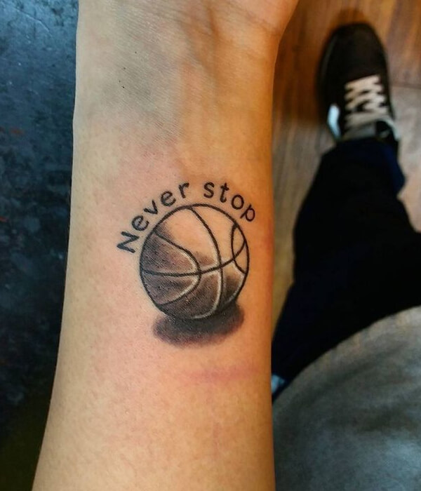 Cool Quotient Basketball hand Tattoo