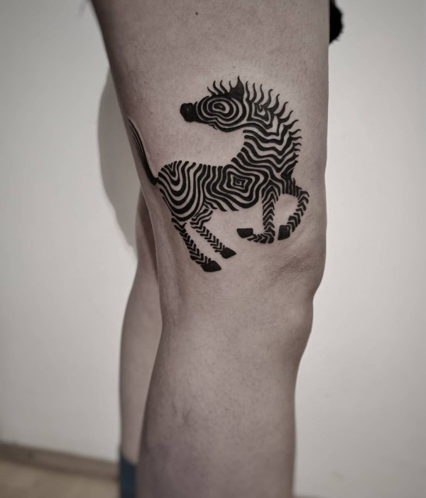Cool Zebra Tattoo