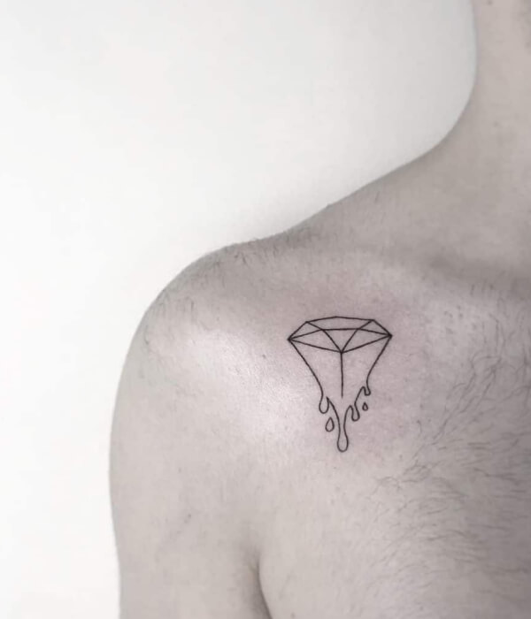 Diamond Collarbone Tattoo