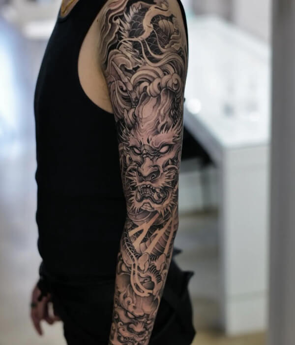 Dragon Full Sleeve Tattoo