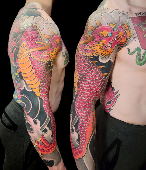 Dragon Full Sleeve japanis Tattoo