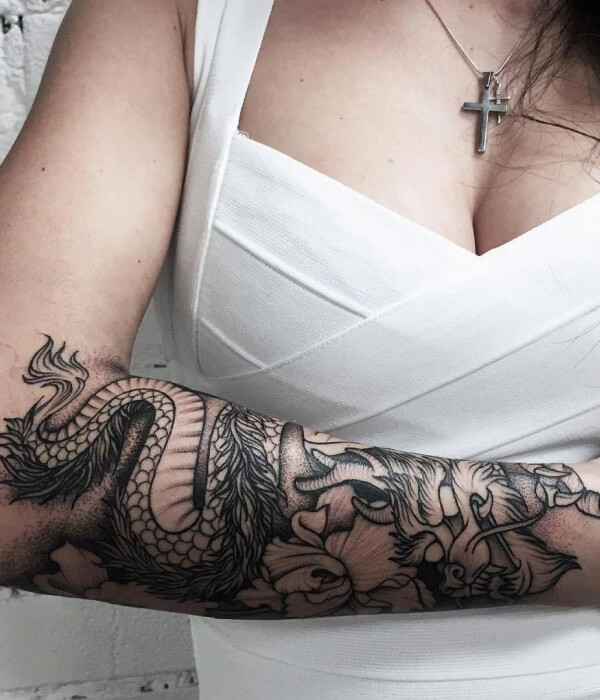 Dragon Half Sleeve Tattoo