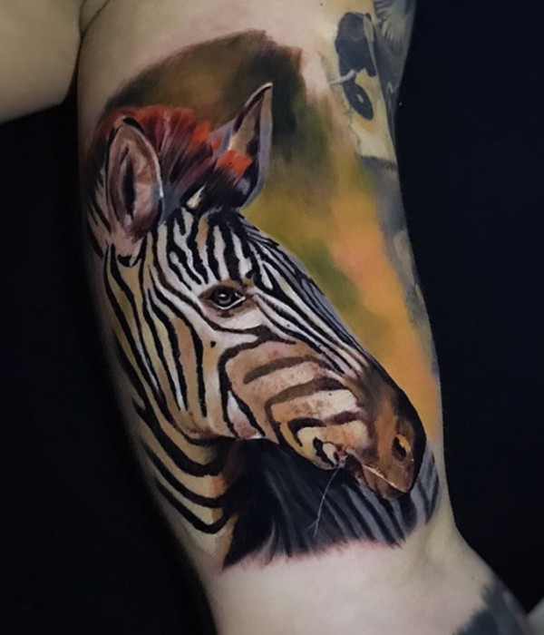 Exotic Zebra Tattoo