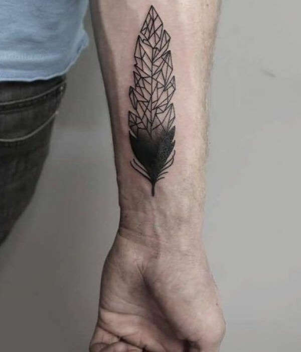 Feather hand Tattoo
