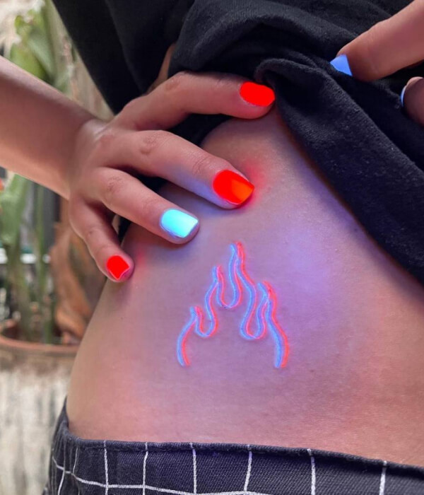 Flame UV Tattoo