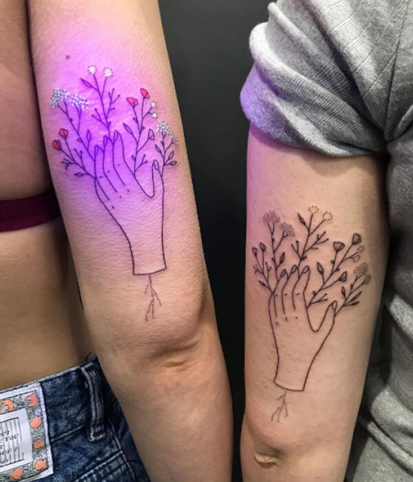 Floral UV Tattoo