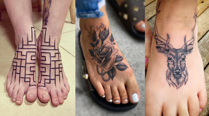 Foot tattoo for girls