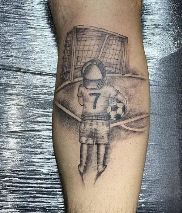 Football ground tattoo