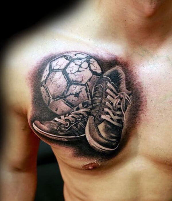 Football shoe tattoo