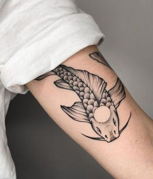 Koi Fish Half Sleeve Tattoo