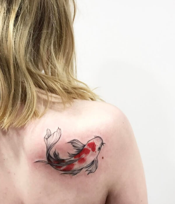 Koi Fish shoulder tattoo