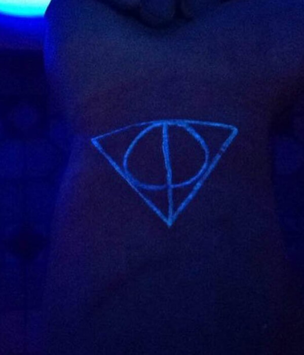 Magical Deathly Hallows UV tattoo