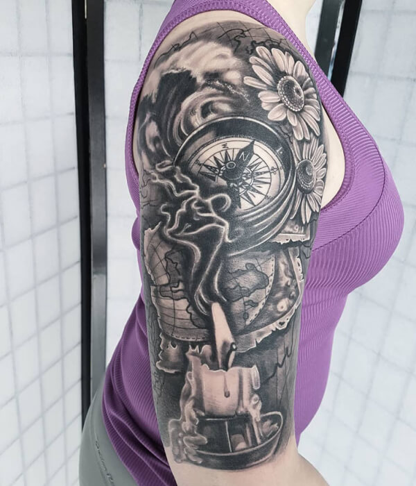 Mechanical Half Sleeve Tattoo