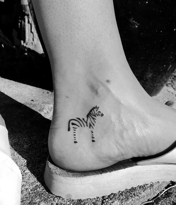 Minimal Zebra Tattoo