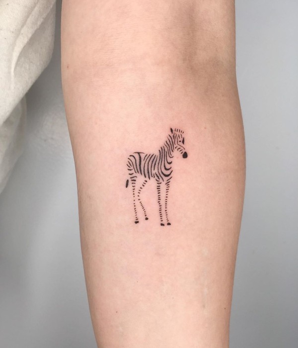 Minimal Zebra Tattoo