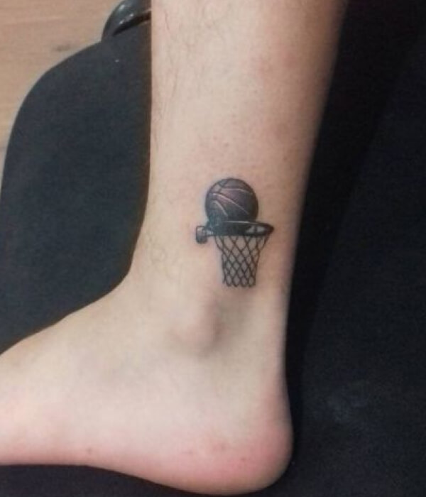 Minimalism basketball tattoo designs