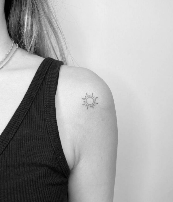 Minimalist Sun tattoo