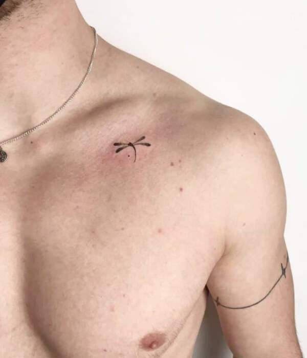 Minimalist on Collarbone Tattoo