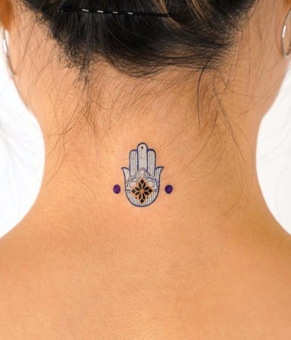 Minimalistic Hamsa Tattoos