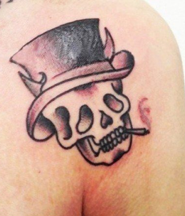Modernistic Skull Tattoo on Arm