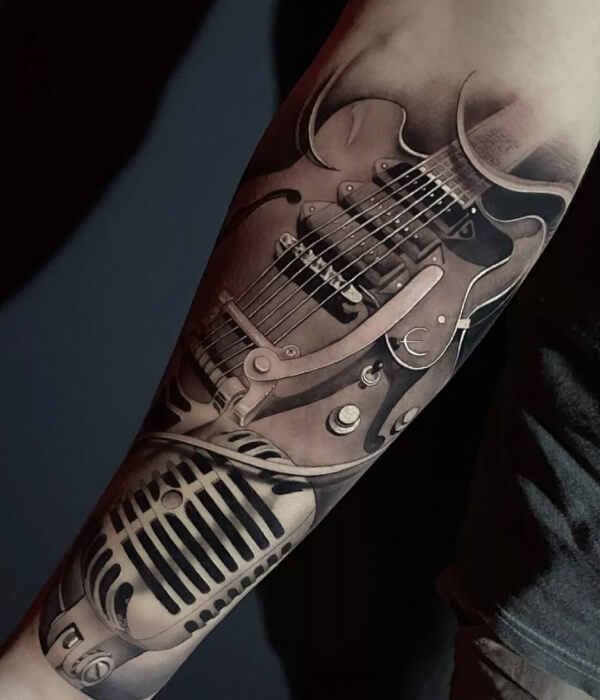 Music Full Sleeve Tattoo