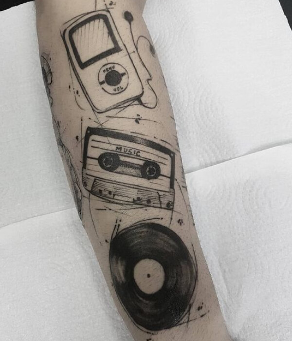 Music Half Sleeve Tattoo