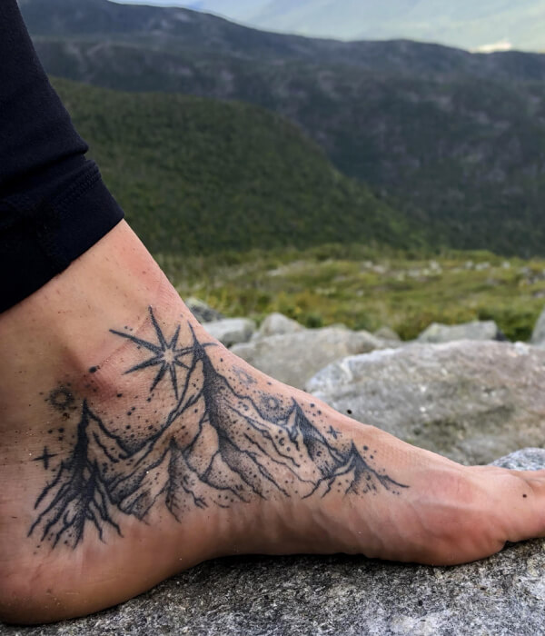 Nature-inspire Foot Tattoo