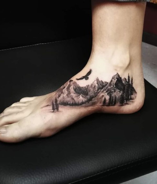 Nature-inspire Foot Tattoo