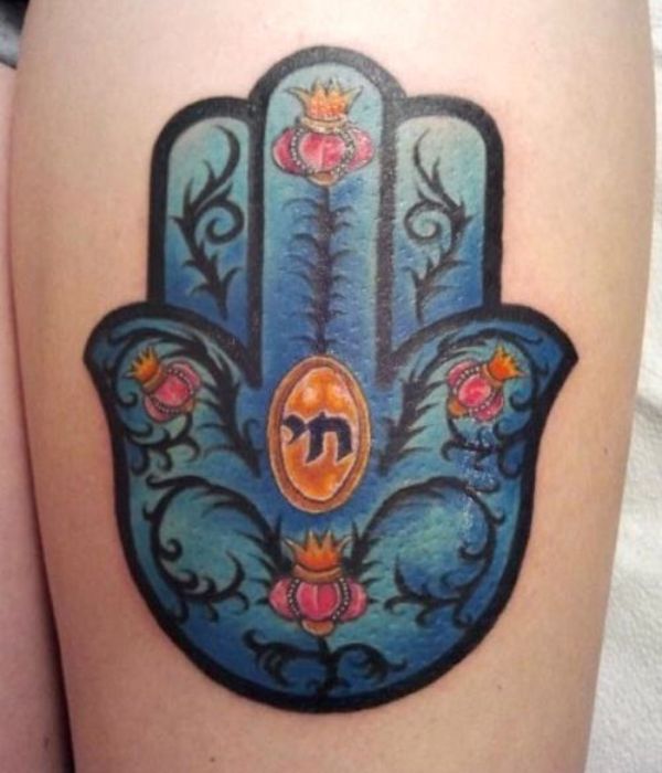 Neotraditional Hamsa Tattoos