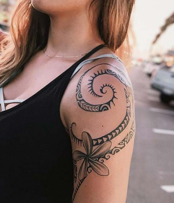 Polynesian Half Sleeve Tattoo
