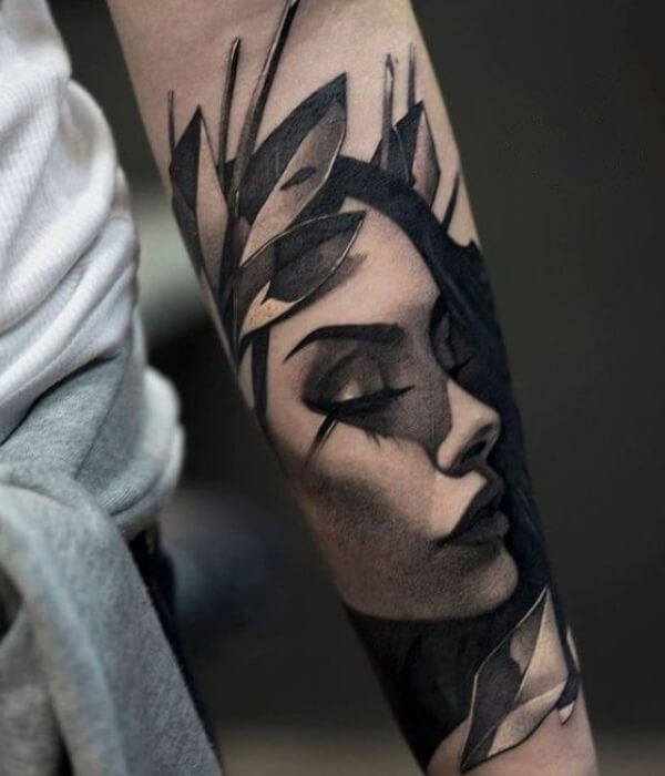 Portrait Half Sleeve Tattoo
