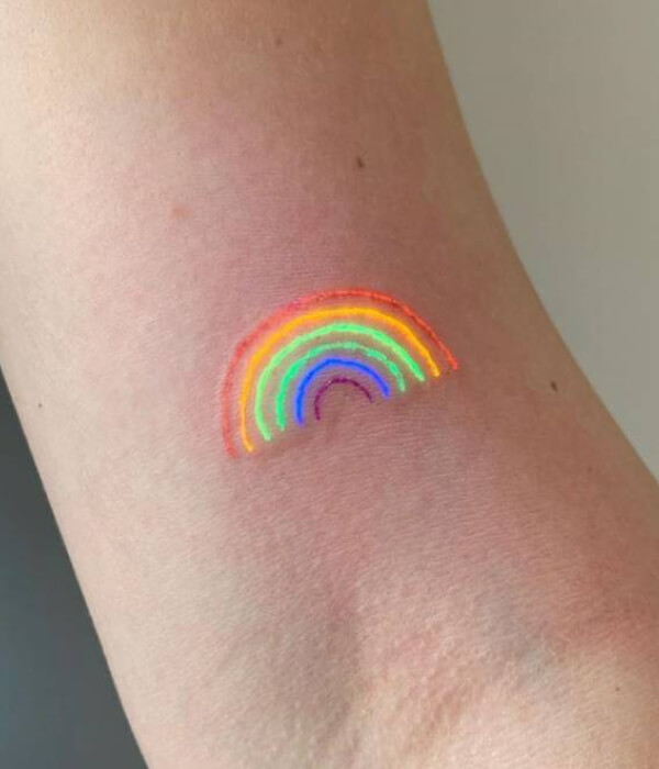 Rainbow UV Tattoo