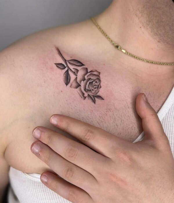 Rose Collarbone Tattoo ideas