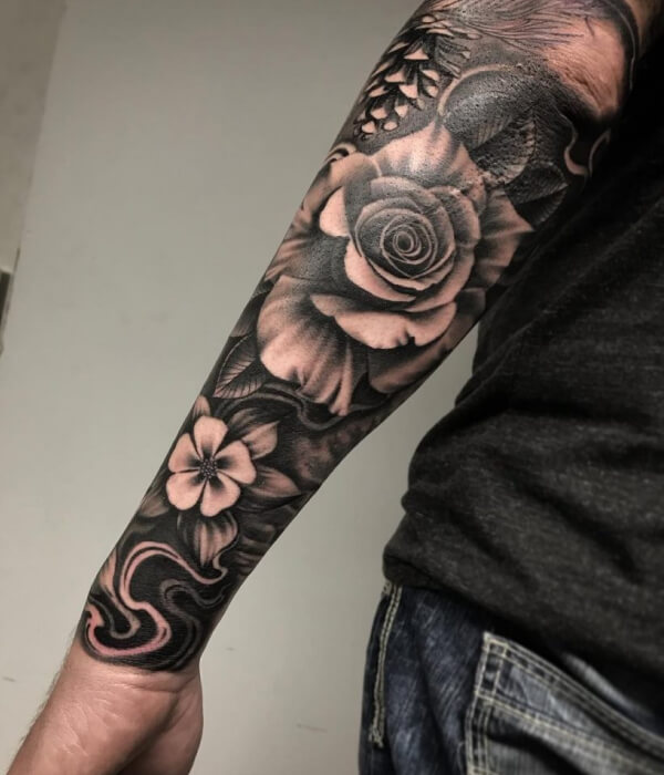 Rose Full Sleeve multy rose Tattoo