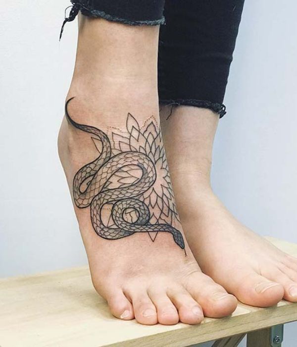 Snake foot tattoos