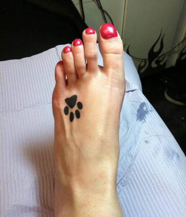 Tiny Paw Foot tattoo