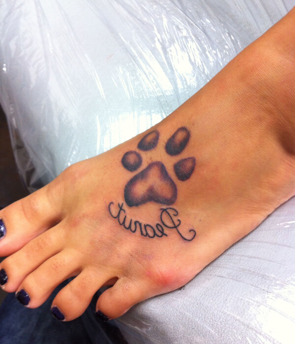 Tiny Paw Foot tattoos