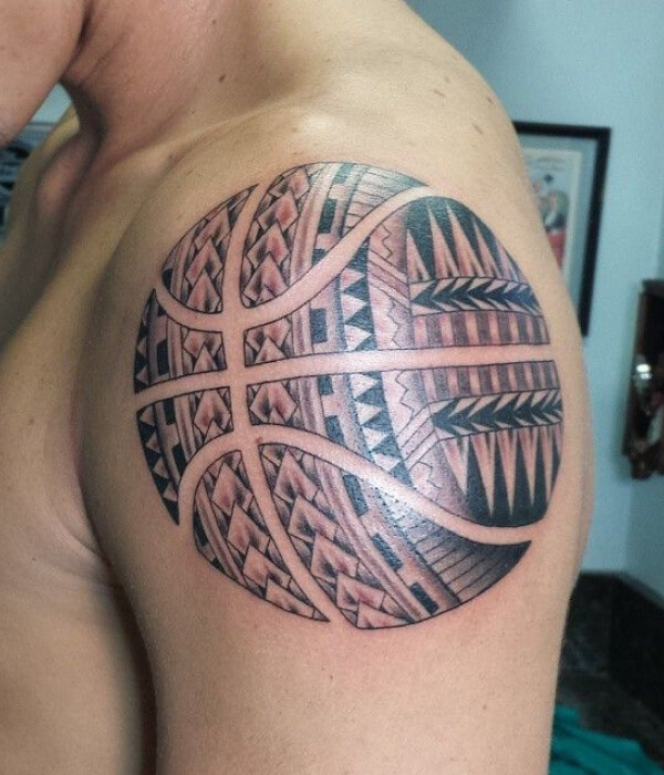 Tribal Basketball Tattoo