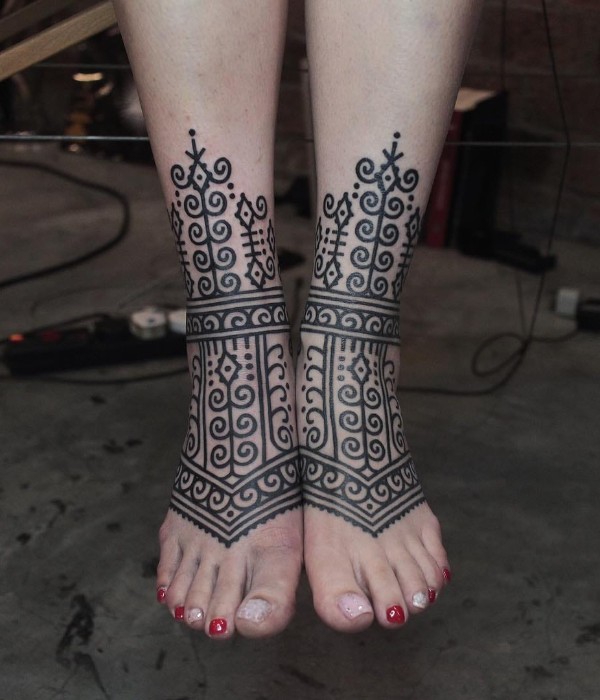 Tribal Foot Tatto