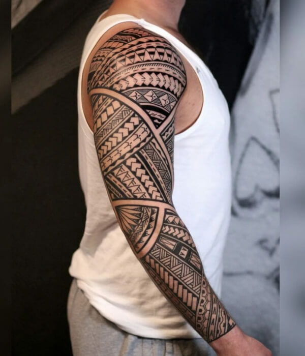 Tribal Full Sleeve Tattoo