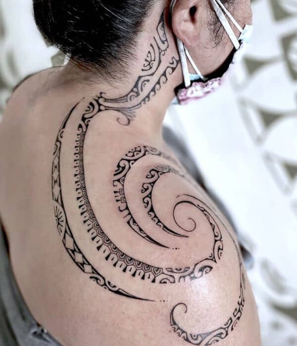 Tribal Shoulder Tattoo