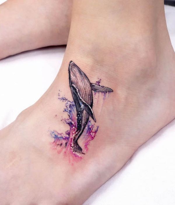 Whale foot tattoo