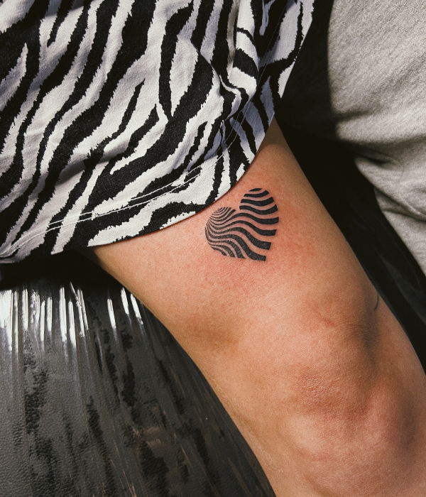 Zebra Heart Tattoo