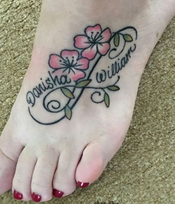foot tatoo name