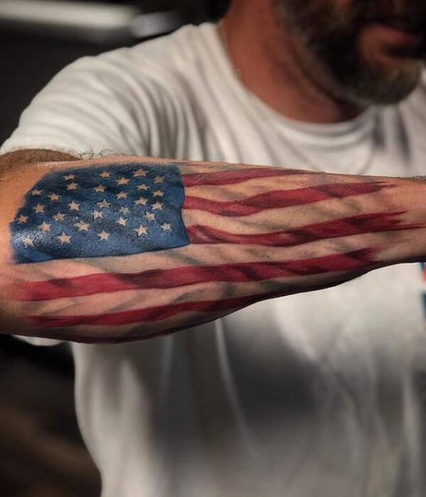 hand American Flag Tattoo