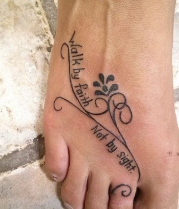 quotes foot tattoo