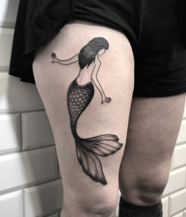 Black Mermaid Tattoo ideas